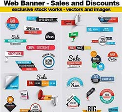 11套网店销售打折标签和横幅：Web Banner - Sales and Discounts